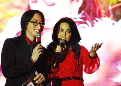 on stage with KC Concepcion
